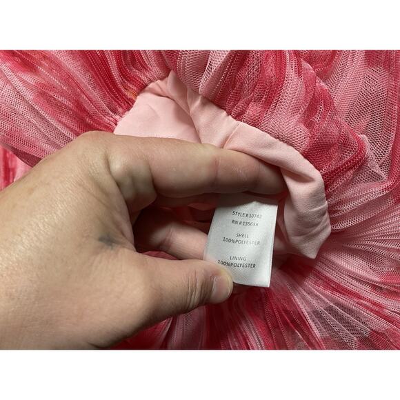 Hutch - Savvy Pink Blurred Berry Floral Tulle One Shoulder Dress Size 6 NWT - Picture 12 of 14
